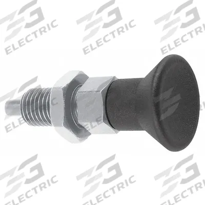 KIPP Indexing Plunger: Nonlocking, 18-8 SS Body w/ 400 SS Plunger - Extended-Pin Pull-Knob Indexing Plungers with Jam Nut