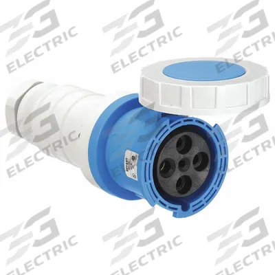BRYANT Pin and Sleeve Connector: Blue, 250V AC, Three Phase, 60 A, 3 Pole, 4 Wire - Watertight Connectors
