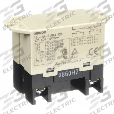 OMRON Enclosed Power Relay: Surface (Top Flange) Mounted, 25 A Current Rating - Surface-Mounted Relays