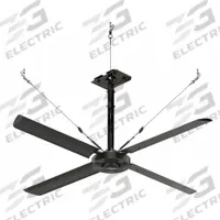 HUNTER INDUSTRIAL Ceiling Fan: 28,484 cfm Airflow, 8 ft Blade Dia, Variable Speeds, 240V AC, Silver (MPN E08-21P-IP-SM). Key specifications — Voltage: 240V AC; Light Kit: No; Series: ECO; Number of Speeds: Variable; Phase: Single; Current: 6.5 A; Brand: HUNTER INDUSTRIAL.