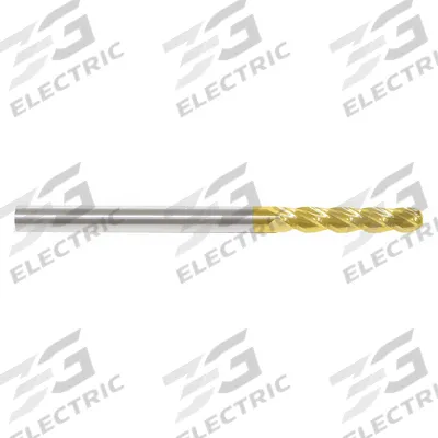 APPROVED VENDOR Ball End Mill: Carbide, TiN Coated, 4 Flute, 1" Mill Dia, 2-1/4" LOC - General Purpose Carbide Ball End Mills