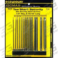 EAZYPOWER Driver Bit: Twin Bit, Imperial, Security Torx® Head, TR10/TR8 Bit Industry Size, Security (MPN 77195/B). Key specifications — attr1119788: TR10; attr1119790: Impact Rated; attr1119791: S2 Steel; attr1119798: EAZYPOWER; attr1119795: Hex.