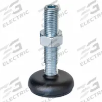JW WINCO Male-End Leveling Mount: Swiveling Stud, 5/8"-11 Thread Size, 3.15 in, 2,473 lbf Capacity (MPN 30-80-5/8X11-75-A5-UK). Key specifications — Finish: Powder-Coated; Base Shape: Round; Load Capacity: 2,473 lbf; Thrust Pad Material: Buna-N; Includes: Nut.