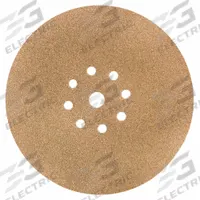DEWALT Drywall Sanding Disc: Disc, 9 in, Hook and Loop, Paper Backing, 120 Grit, 5 PK (MPN DWAS1205P). Key specifications — attr913104: Aluminum Oxide; attr913107: Paper; attr913116: 8; attr913105: Coated; attr913112: Medium; attr913109: Open; attr913117: Tear; attr662094: Abrasive for Drywall Sanders.