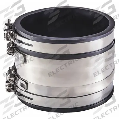 APPROVED VENDOR Flexible Pipe Straight: PVC, For 4 in Pipe, Clay, 4 in Overall Lg - Shielded Flexible Transition Couplings