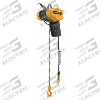HARRINGTON Electric Chain Hoist: H4 - Heavy Duty, 380-460V AC, Hook Mounted - No Trolley - General Purpose Electric Hoists