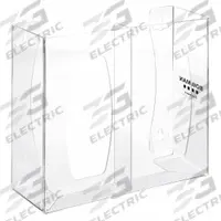 BOWMAN DISPENSERS Glove Dispenser: PETG, 11 3/8 in Overall Wd, 10 1/8 in Overall Ht, 4 in Overall Dp (MPN GL020-0111). Key specifications — Dispenser Layout: (2) Boxes; Fill Direction: Top Load; Material: PETG; Brand: BOWMAN DISPENSERS; Color: Clear.