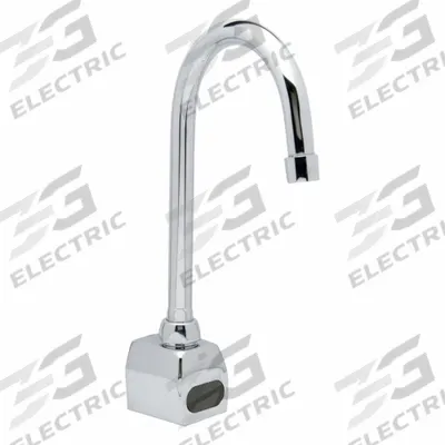 ZURN Sensor Faucet: AquaSense, Brass, Polished Chrome Finish, Battery/Hydropower - Single-Post Sensor Bathroom Faucets