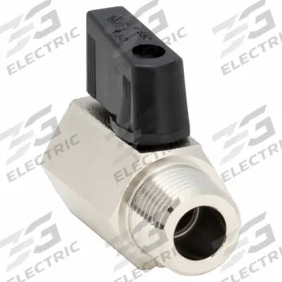 APPROVED VENDOR Manual Two-Way Ball Valve: 3/8 in, Nickel-Plated Brass, Straight - Mini Brass Ball Valves