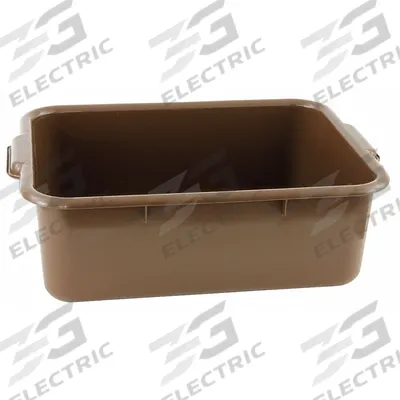 CRESTWARE Bus Tub: Brown, 7 in Overall Ht, 15 1/2 in Overall Wd, 22 1/2 in Overall Lg - Bus Tubs