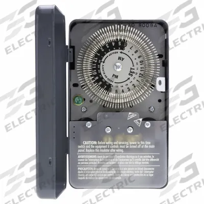 TORK Electromechanical Timer: 24 hr, 120/208-277V AC, SPDT - Electromechanical Timer Switches