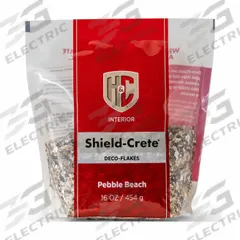 H&C Floor Chips: Beige/Ivory/White, 250 lb/sq ft Coverage Area, Exterior/Interior, 1 gal Container (MPN 20.105400-99). Key specifications — Additive Type: Anti-Slip Additive; Brand: H&C; Base Type: Oil; Water; Color: Beige/Ivory/White; Use Location: Interior.