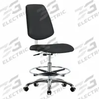 Cleanroom Task Chair: Vinyl, Armless, Ht Range 21 1/2 in to 29 in, 18 1/2 in Seat Wd, 17 in Seat Dp (MPN BR-CLR-VMBCH-MB-CR-CF-CC-8540). Key specifications — Foot Support: Yes; Base Material: Aluminum; Brand: APPROVED VENDOR; Product Type: Cleanroom Task Chair; Cleanroom Class: ISO 4; ESD-Safe: Not ESD Safe.