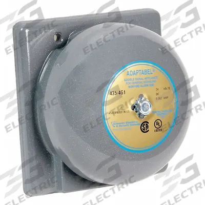 EDWARDS SIGNALING Bell: Bell Sound, 6V DC, Indoor/Outdoor, 435-6C1 - Bell Alarms