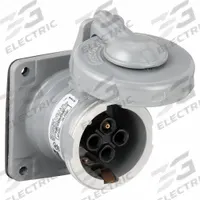 HUBBELL Pin and Sleeve Receptacle: Silver, 250V DC/600V AC, Three Phase, 30 A, 3 Pole, 4 Wire (MPN HBL430RS2W). Key specifications — Brand: HUBBELL.