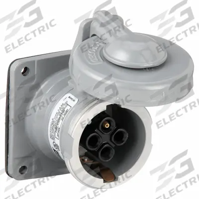 HUBBELL Pin and Sleeve Receptacle: Silver, 250V DC/600V AC, Three Phase, 30 A, 3 Pole - Watertight Receptacles