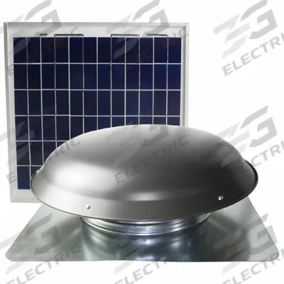 MAXX AIR Attic Exhaust Fan: Roof Mount, Solar, Max. 1,600 sq ft Attic, 1,000 cfm Max. - Roof-Mount Attic Exhaust Fans