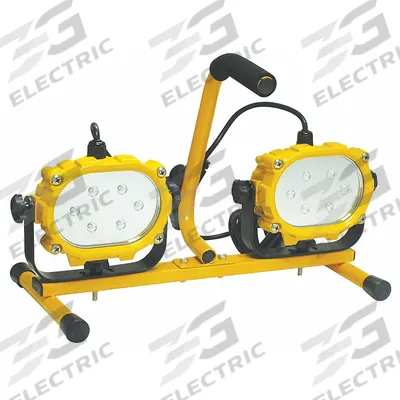 APPROVED VENDOR Temporary Job Site Light: 1,200 lm Max Brightness, LED, 1, 1 Brightness Levels - Floor Stand Lights