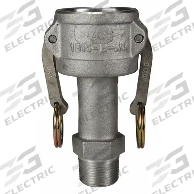 DIXON VALVE & COUPLING Cam and Groove Coupling: 1 1/2 in Coupling Size, 1 in Hose Fitting Size - Type B Aluminum Cam & Groove Fittings
