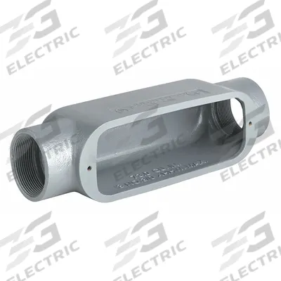 HUBBELL KILLARK Conduit Outlet Body: Iron, 4 in Trade Size, C Body, 320 cu in Body Capacity - C - Straight Type
