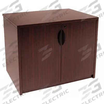 REGENCY Storage Cabinet: Mahogany, Laminate/PVC, 29 in Overall Ht, 35 in Overall Wd - Desk Height Storage Cabinets