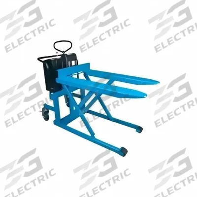 BISHAMON High-Lift Pallet Jack: 2,200 lb, Push Button, Narrow Fork - Powered-Lift & Manual-Push High-Lift Pallet Jacks