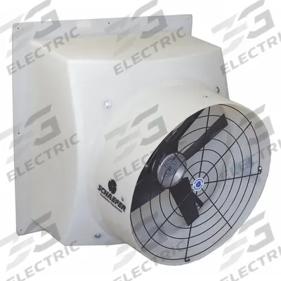SCHAEFER Agricultural Exhaust Fan: Direct Drive, 16 in Blade, 1/3 hp, Totally Enclosed Air Over - Direct-Drive Cylinder Exhaust Fans