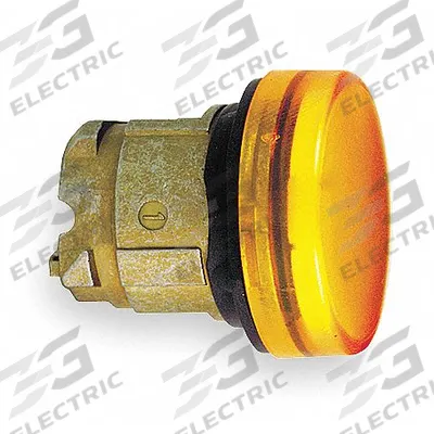 SCHNEIDER Pilot Light Head: 22 mm Panel Mounting Hole Dia, Orange, Smooth - Pilot-Light Heads