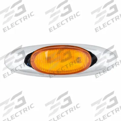 GROTE Clearance Marker Lamp: Clearance Light, LED, Oval, Amber, Screw - Clearance Lights