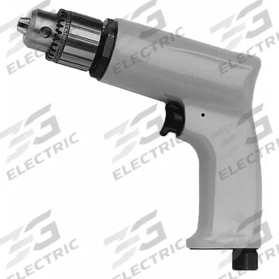 INGERSOLL RAND Air-Powered Drill: 3/8 in Chuck, Heavy Duty, 2,100 RPM, 0.5 hp - Pistol-Grip Air-Powered Drills