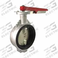 MILWAUKEE VALVE Butterfly Valve: 5 in Pipe Size, Wafer, Aluminum, 30 psi Max. Pressure (CWP), Hydrin (MPN P2855H 5"). Key specifications — Handle Type: Lever; Brand: MILWAUKEE VALVE.