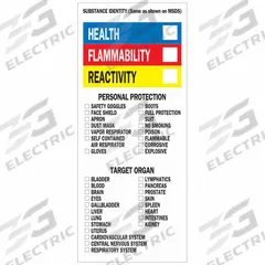 BRADY NFPA Label: 8 in Ht, 3 in Wd, Paper, Adhesive, 3 in x 8 in, 500 PK (MPN 58264). Key specifications — Material: Paper.