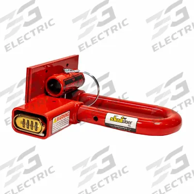 EQUIPMENT LOCK Drive Control Lever Lock: Skid Steer, Steel, Red - Steering Wheel Locks