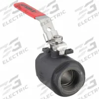 KECKLEY Manual Two-Way Ball Valve: 1 1/2 in, Carbon Steel, Straight, FNPT x FNPT, One-Piece (MPN BVS2THFCSRGSL-150). Key specifications — Brand: KECKLEY; Handle: Locking Lever.