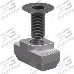 Bolt Assembly: M6 Size, 14 mm Thread Lg, Flat Head Socket Cap, For 8.2 mm Slot Wd, 30 Series, 6 PK (MPN 75-3585-6). Key specifications — Fastener Type: Hammer Nut; Fastener Head Type: Flat Head Socket Cap; Material: Steel; Finish: Zinc-Plated; T-Slot Fastener Type: Bolt Assembly; Threaded Hole Location: Single Center; Compatible Series: 80/20 30 Series; System of Measurement: Metric.
