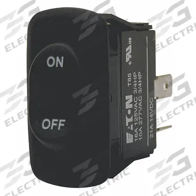 EATON Rocker Switch: Series X, 2 Positions, DPST, Off/On - Environmentally Sealed Rocker Switches