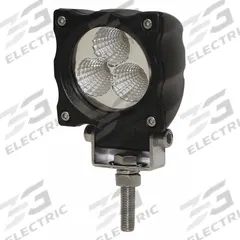 ECCO Vehicle Work Light: Square, Flood, LED, Bolt, Pigtail, Universal, Surface Mount, Black, CE (MPN EW2403). Key specifications — Housing Color: Black; Brand: ECCO; Mount Type: Bolt; Electrical Connection: Pigtail; Installation Type: Permanent.