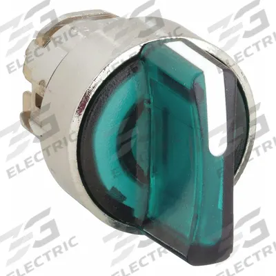 SCHNEIDER Short-Handled Selector Switch: 22 mm Panel Mount Size, 3 Positions - Illuminated Selector-Switch Operators