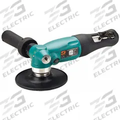 DYNABRADE Air Disc Sander: 5 in Pad, Threaded Shank, Heavy Duty, 1.3 hp, 43 cfm, Right Angle Grip (MPN 52635). Key specifications — attr1320237: DYNABRADE; attr1320246: Side.