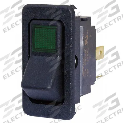 EATON Lighted Rocker Switch: 2 Positions, SPST, Off/On - General Purpose Rocker Switches