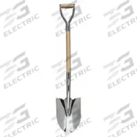 SEYMOUR MIDWEST Round Point Ceremonial Shovel: Steel Blade, D-Grip Handle Type, Wood Handle (MPN 49191GRA). Key specifications — Blade Color: Silver; Handle Color: Wood; Blade Material: Steel.