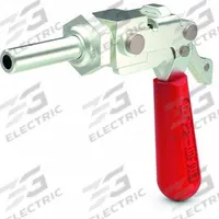 DE-STA-CO Straight Line Clamp: Through-Hole Base Mounting, Locking Horizontal Handle, 1.5 in Arm Lg (MPN 604-MMRSS). Key specifications — Plunger Thread: M8; Recommended Spindle Model No.: 207943-M; Brand: DE-STA-CO.