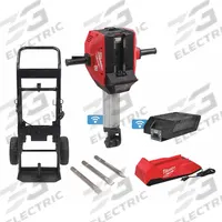 MILWAUKEE Cordless Breaker Hammer: Hex, 50 ft-lb, 1,300 bpm, 63.9 lb Wt, T-Handle, Brushless Motor (MPN MXF368-1XC). Key specifications — attr68605: (1) Charger; attr68619: 1; attr68598: 6.0 Ah; attr68602: Yes.