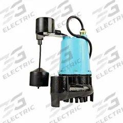 LITTLE GIANT Submersible Sump Pump: 1/2 hp, 115V AC, 50 gpm Flow Rate @ 10' of Head, 1 1/2 in FNPT (MPN BSC50V). Key specifications — Rated Voltage: 115V AC; Brand: LITTLE GIANT; Switch: Piggyback Vertical Float.