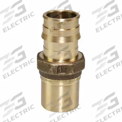 UPONOR Barbed Fitting Adapter: 1 in ID x 1 in Pipe Size, Barbed x Press-fit, Brass/Copper - Expansion Brass Barbed Tube Fittings