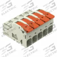 WAGO Lever Wire Connector: 5 Port, 18 AWG – 4 AWG Solid Wire Size Range, 66 A, 600 V, 832 Series (MPN 832-1205). Key specifications — Brand: WAGO; Product Type: Male Pluggable Lever; Series: 832.