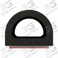 FAIRCHILD Seal: D-Shaped, Self-Adhesive Mounting, Std, EPDM, 50 ft Overall Lg, 3/4 in Overall Wd (MPN RS1021-50). Key specifications — Color: Black; Mounting Style: Self-Adhesive; Seal Shape: D-Shaped; Brand: FAIRCHILD; Material: EPDM; Adhesive Bond: Standard.