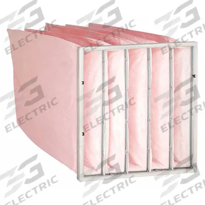 GRAINGER Pocket Air Filter: 20 in x 20 in x 22 in, MERV 13, Pink, Synthetic - MERV 13 Pocket Air Filters