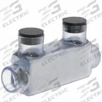POLARIS Multitap Connector: 2 Port, In-Line Entry, 4 AWG – 500 kcmil Wire Size, Clear (MPN ISR-500CB). Key specifications — Body Material: Aluminum; Brand: POLARIS.