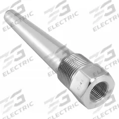 ASHCROFT Threaded Thermowell: Stainless Steel, For 12 in Stem Lg, 10 1/2 in Insertion Lg (MPN 50W1050HT260C). Key specifications — Maximum Operating Temperature: 700°F at 3700 psi; Brand: ASHCROFT; Maximum Operating Pressure: 7,000 psi at 100°F.